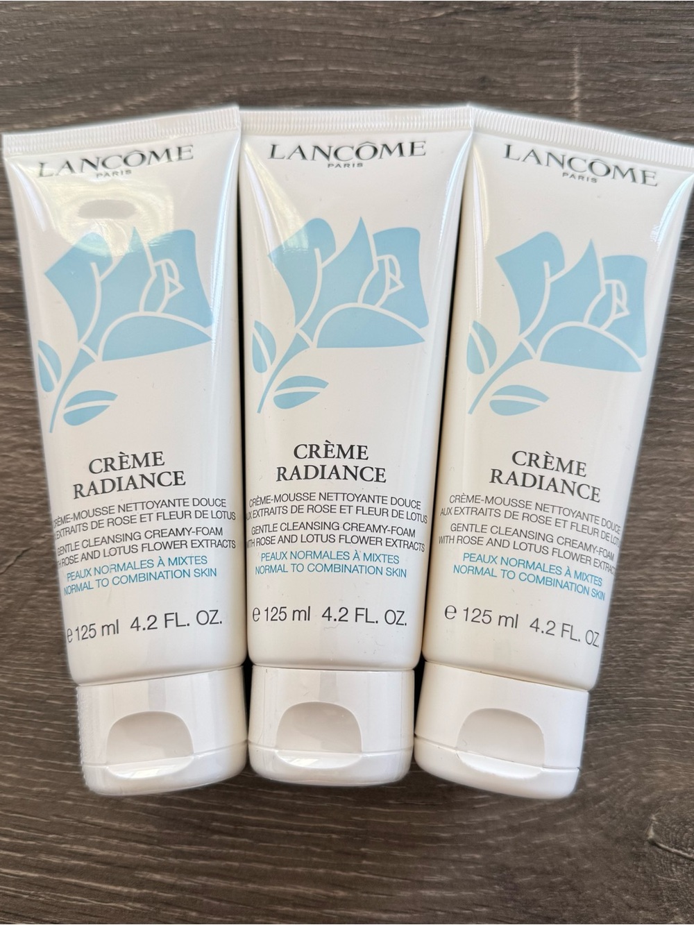 3x Lancôme Crème Radiance Gentle Cleansing Creamy-Foam Cleanser 125ml Each